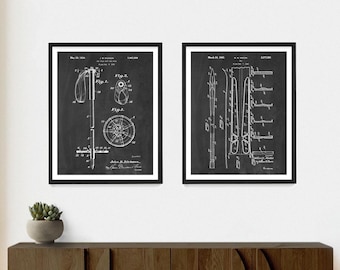 Skiing Patent Print Wall Art, Skier Gift, Ski Lodge Poster Decor