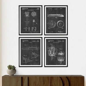 Frisbee Disc Golf Patent Wall Art Prints, Disc Patent, Frisbee Golf, Frisbee Golf Wall Art, Disc Golf Gift