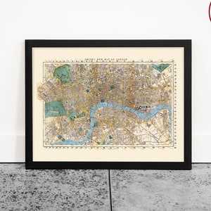 Mapa da cidade de Londres, arte de parede com mapa da Inglaterra, pôster de Londres, Grã-Bretanha, Reino Unido, mapa do Reino Unido, arte de viagem para Londres, casa em Londres