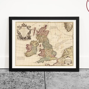 Vereinigtes Königreich Karte Wand Kunst Druck, England Poster, Irland Schottland Karte, UK Home Decor, England Reise