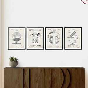 Record Player Patent, Stereo HI FI, Turntable Patent, Music Art, Record Player, Music Poster, Music Patent, Vinyl Art, Vinyl Patent