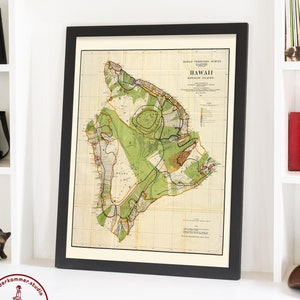 Hawaii Karte Wand Kunst, Big Island Karte Druck, Hawaii Poster, Hawaii Wohnkultur, Hawaii Geschenk