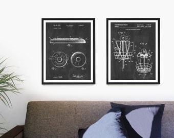 Frisbee Patent Poster, Frisbee Golf, Disc Golf, Disc Golf Patent Art Poster, Disc Patent, Disc Art, Frisbee Poster, Frisbee Wall Art