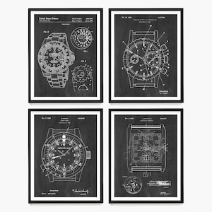 Watch Patent Posters, Watch Art, Watch Poster, Time Piece, Wrist Watch Patent, Watch Gift