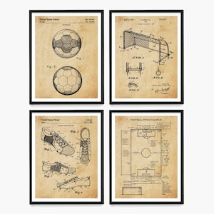 Soccer Patent Art Prints: Sports Decor for Kids Room