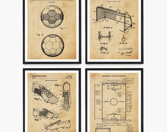 Soccer Patent Art Prints: Sports Decor for Kids Room