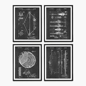 Archery Patent Art, Archery Poster, Bow Hunting Decor Gift, Sportsman