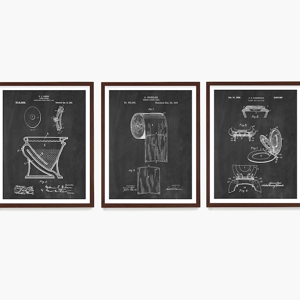 Bathroom Patent Art, Toilet Patent, Bathroom Wall Art, Bathroom Decor, Toilet Paper Patent, Bathroom Poster, Bathroom Renovation, Guest Bath