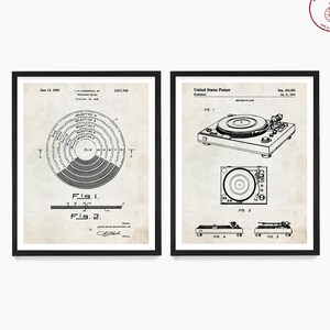 Vinyl Record Turntable Patent Wall Art