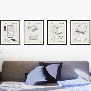 Computer Engineer Poster, Retro Tech Patent Wall Art, IT Department Decor, Coding Gift