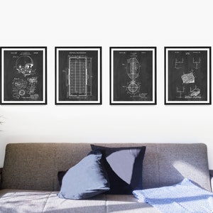Football Poster, Football Gift, Football Patent Art, Football Wall Art, Boys Room Poster, Vintage Football Decor