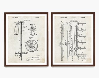 Ski Patent Posters, Skiing Art, Skiing Wall Art, Skiing Patent, Ski Boot, Ski Pole, Ski Lodge, Ski Decor, Skiing Patent, Ski Art, Ski Gift