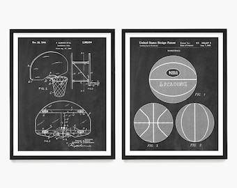 Basketball Patent Poster, Basketball Wall Art, Basketball Gift, Sports Theme Room, Girls Room Wall Art, Boys Room Wall