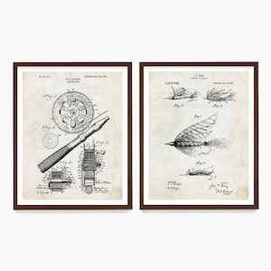 Fishing Wall Art, Fly Fishing Art, Fishing Patent Print, Fly Fishing Patent, Fishing Art, Fishing Gift, Fisherman Gift, Fishing Reel Patent