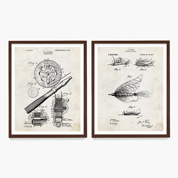 Fishing Wall Art, Fly Fishing Art, Fishing Patent Print, Fly Fishing Patent, Fishing Art, Fishing Gift, Fisherman Gift, Fishing Reel Patent