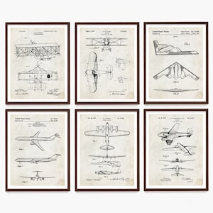 Brevetto di aeroplano, decorazione murale, poster di aeroplano, decorazione aeronautica, regalo per piloti, volare, regalo di aeroplano, poster dei fratelli Wright