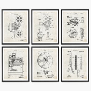 Film Patent Wall Art, Movie Poster, Home Theater Decor, Vintage Cinema, Living Room Wall Art, Film Student Gift, Film Buff, Projector Patent