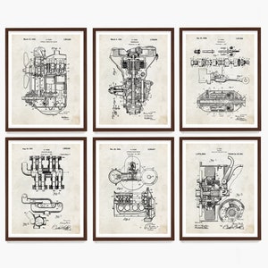 Mechaniker Patent Wandkunst, Henry Ford Patent Poster, Motorpatent, Getriebepatent, Kolbenpatent, Auto Poster, Garagendekor, Auto Geschenk