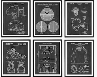 Patentkunstafdrukken basketbal: sportdecorset