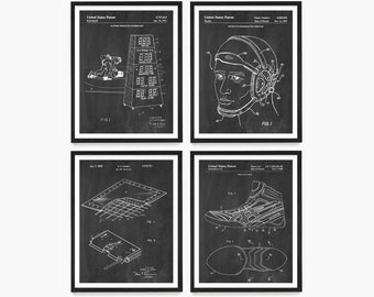Wrestling Patent Art Prints: gym- en jongenskamerdecoratie