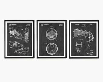 Soccer Wall Art, Soccer Patent Print Bundle, World Cup Poster, Soccer Art Gift