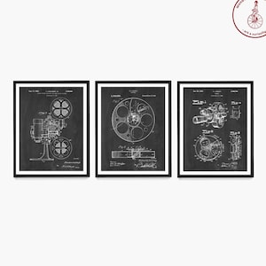 Cinema Film Patent Art Prints: Home Theater Decor, Film Student Gift