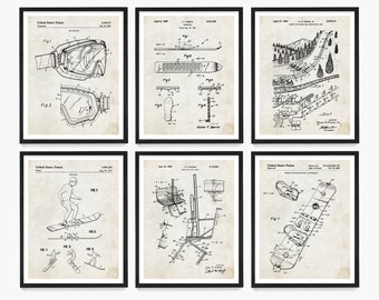 Snowboard Patent Art, Snowboarding Patent, Snowboard Poster, Snowboarding Poster, Snowboard Art, Snowboarding Art, Snowboard Decor, Snow Art