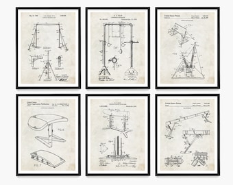 Gymnastics Patent Poster, Gymnastics Wall Art, Gymnast Gift, Vault Patent, Gymnastics Rings Patent, Balance Beam Patent, Uneven Bars