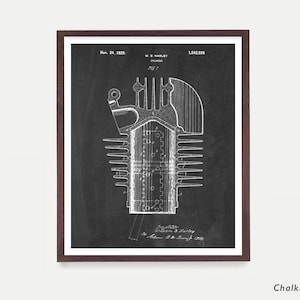 Motorcycle Cylinder Patent Poster, Motorcycle Wall Art, Biker Decor, Vintage Motorcycle Art Gift