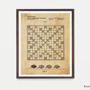 Lámina artística patentada de Scrabble: decoración de pared para sala de juegos