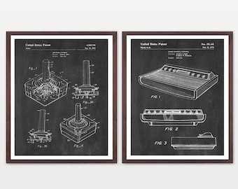 Video Game Patent Poster, Video Game Patent Wall Art, Gamer Gift, Video Game Gift, Game Room Decor, Console patent