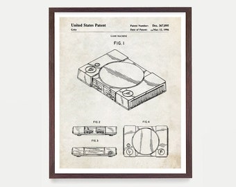 Video Game Wall Art, Video Game Console Patent Poster, Video Game Poster, Video Game Gift, Gamer Gift, Esports Art, Kids Room Decor