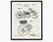 Indian Motorcycle Patent, Indian Motorcycle Art Indian Motorcycle Poster, Motorcycle Patent, Motorcycle Art, Motorcycle Gift, Vintage Biker