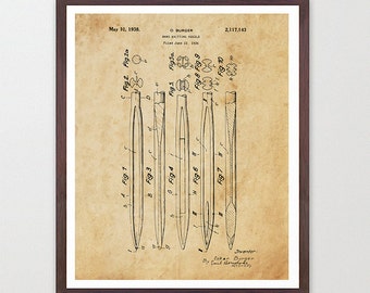 Digital Art Knitting Patent Prints INSTANT DOWNLOAD Set of 2 Knitting Gift Printables Knitting Wall Art Knitting Patent Artwork