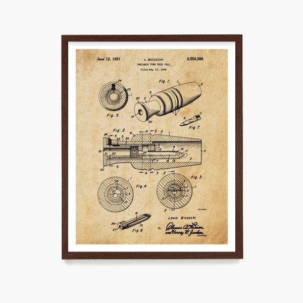 Duck Call Patent Art, Duck Hunting Patent, Duck Hunting Art, Hunting Patent, Hunter, Hunting Decor, Hunting Poster, Duck Dynasty, Hunt Gift