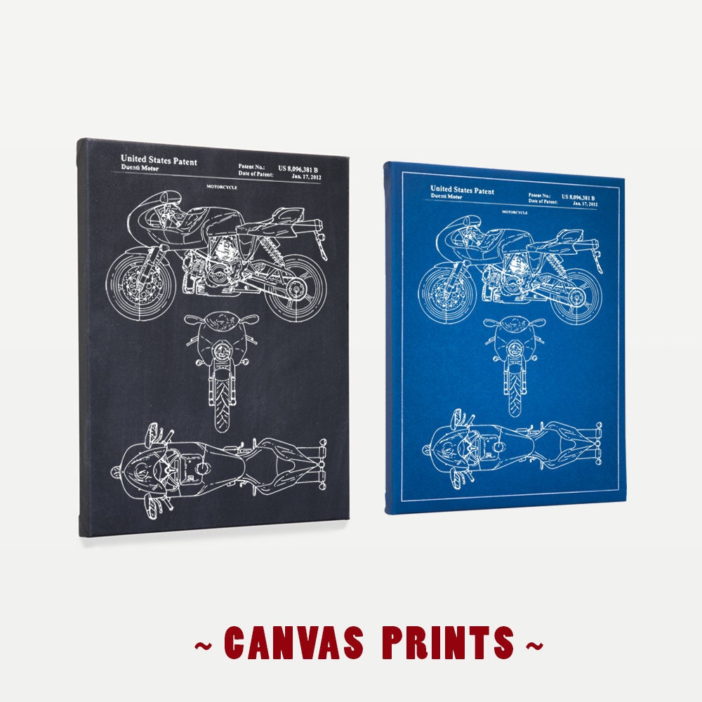 Ducati Motorcycle print art matted 11/" x 14/"