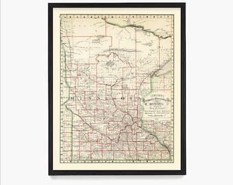 Minnesota Karte, Wandkunst, Minneapolis Poster, Minnesota Wohnkultur, Housewarming Geschenk, Minneapolis Karte