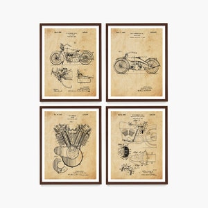 Motorcycle Patent Poster, Garage Decor, Motorcycle Wall Art, Motorcycle Gift, Biker Decor