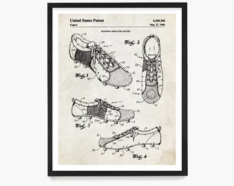 Soccer Cleat Patent Art, Soccer Poster, Soccer Player Gift, World Cup Wall Art, World Cup Poster, Soccer Wall Art , Soccer Gift