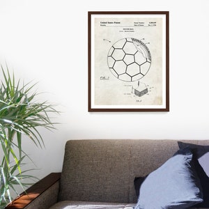 Soccer Ball Patent Print, Soccer Wall Art, World Cup Poster, Kids Room Decor, Soccer Coach Gift, Sports Theme image 2