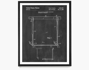 Track and Field Patent Poster, Running Hurdle Patent, Track Patent Art, Runner Gift, Runner Wall Art, Running Poster