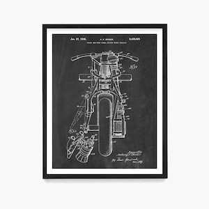 Motorcycle Wall Art, Biker Gift, Garage Decor, American Motorcycle Design