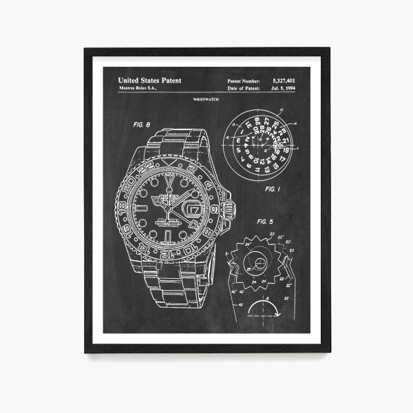 Watch Patent Poster, Watch Art, Watch Poster, Watch Patent, Watch Poster