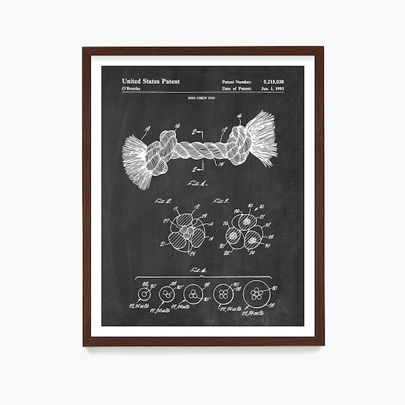 Dog Toy Patent Art Print: Veterinarian Office Decor