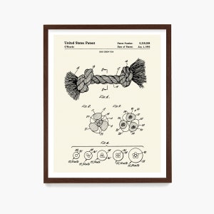 May include: A black and white line drawing of a patent for a dog chew toy. The patent number is 5,215,038 and the date of the patent is June 1, 1993. The drawing shows a rope toy with a knot in the middle.