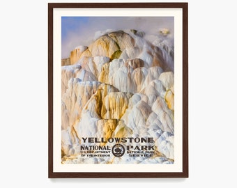 Yellowstone National Park Poster, Landscape Wall Art, WPA Style Poster, Yellowstone Gift