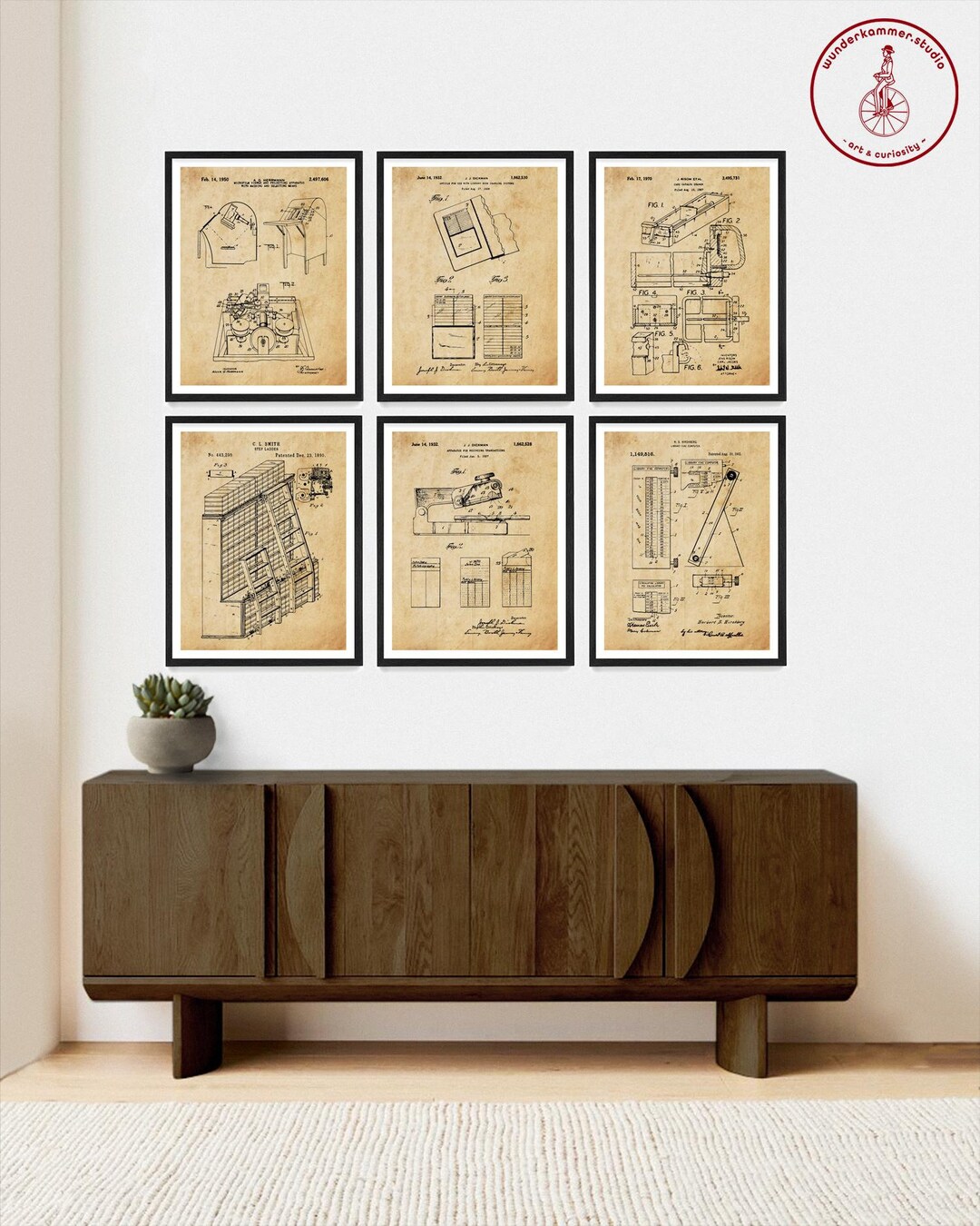 Library Patent Art Prints: Librarian Gift, Card Catalog Decor - Set of ...