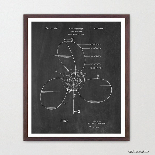 Boat Propeller Patent - Boating Art - Boat Art - Boat Poster - Maritime Poster - Nautical Poster - Ship Propeller - Propeller Art - Ship Art