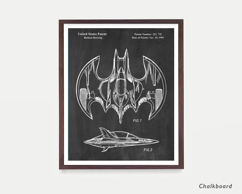 Ready To be Framed Dark Knight Patent Print Batman Batmobile 5 Print Set
