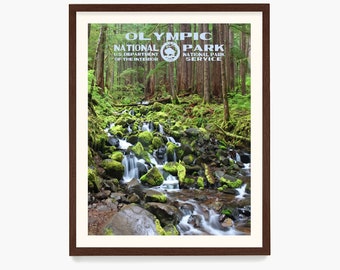 Olympischer Nationalpark Poster, Nationalpark Wandkunst, WPA Poster, WPA Art, Washington State Art, Nationalpark Geschenk